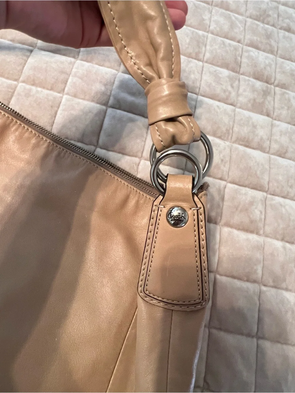 COACH Kristin Large Leather Slouch Hobo Convertible Crossbody Bag 14769